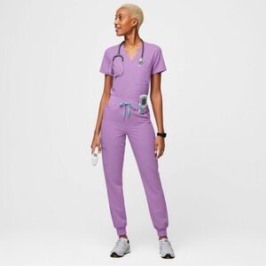 Figs Lilac Dawn Zamora Jogger Scrub Set